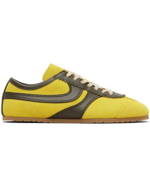 Dries Van Noten Khaki Suede Trainers - Black