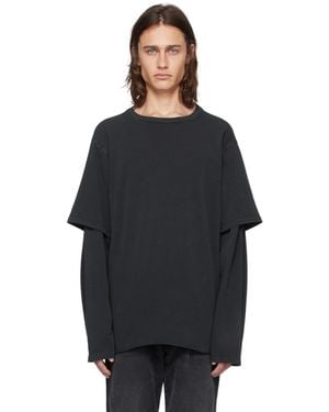 424 Layered Long Sleeve T-Shirt - Black