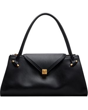 Versace Severine Leather Shoulder Bag - Black