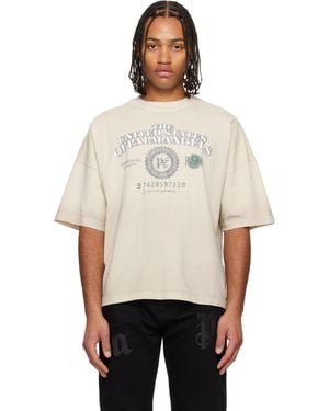 Palm Angels Off- Pa Dollar Loose T-Shirt - Natural