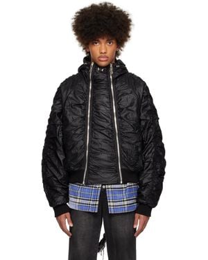 THUG CLUB Double Flying Bio Bomber Jacket - Black