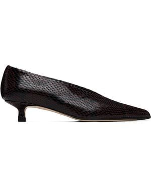 Aeyde Burgundy Clara Pointed-Toe Heels - Black