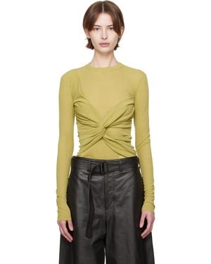 Nanushka Izolda Draped Mesh Jersey T-Shirt - Multicolour