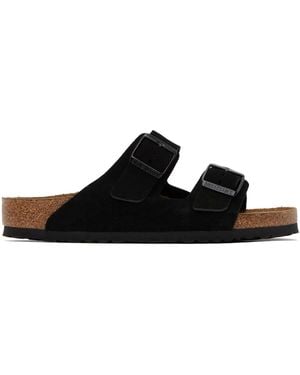 Birkenstock ブラック Arizona ソフト インソール サンダル