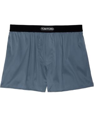 Tom Ford Silk Boxers - Blue