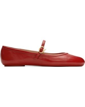 Gianvito Rossi レッド Carla バレエシューズ - ブラック