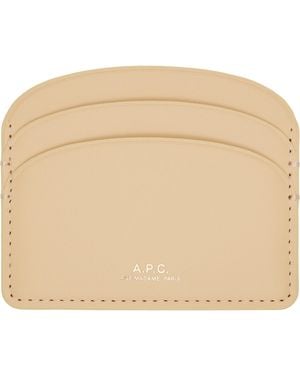 A.P.C. Demi-Lune Card Holder - Natural
