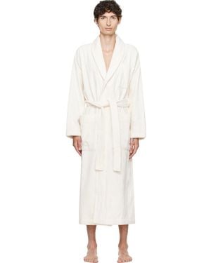 Tekla Off- Terry Classic Bathrobe - White