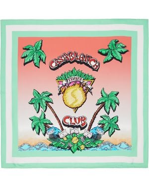 CASABLANCA Medium Silk Scarf - Green