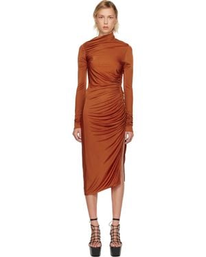 Rick Owens Concordians Svita Ls Midi Dress - Black