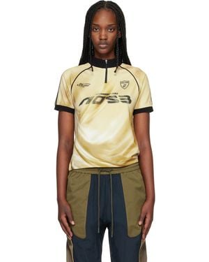 ANDERSSON BELL Printed Football Zip-Up T-Shirt - Orange