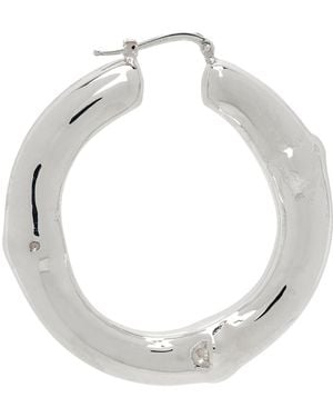 Jil Sander シルバー フープ シングルピアス - メタリック