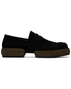 Dries Van Noten プラットフォーム ローファー - ブラック