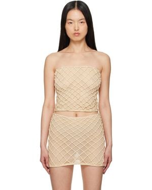 Isa Boulder Macramist Tube Top - Natural