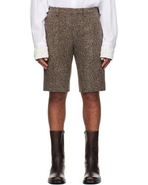 Dries Van Noten マルチカラー ウール テーラード ショートパンツ