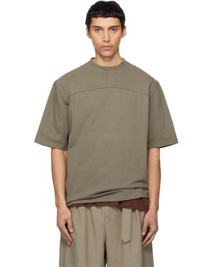 Mordecai Taupe Classic Fit T-Shirt - Multicolour