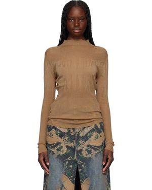 Feng Chen Wang Taupe Transparent Jumper - Black