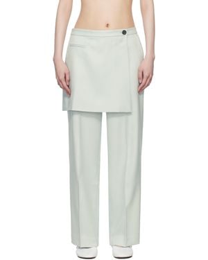 国内発送 SANDY LIANG☆リボン Suno パンツ ライトグレー Sandy Liang Suno Pant - Light Grey | Garmentory
