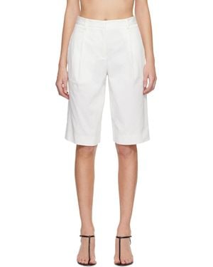 Matteau Long Chino Shorts - White
