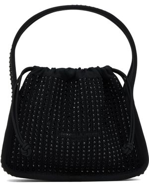 Alexander Wang■RYAN リブニット ラージバッグ ロゴ ブラック ☆Alexander Wang☆ ryan リブニット ラージバッグ (Alexander