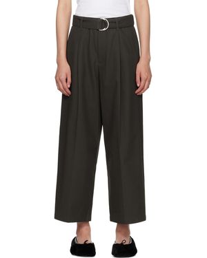 Maria McManus Belted Wide Leg Crop Trousers - Black