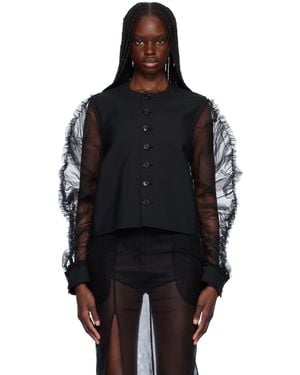 Tao Comme Des Garçons Yarn Dyed Blazer - Black