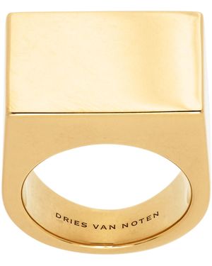 Dries Van Noten Signet Ring - Metallic