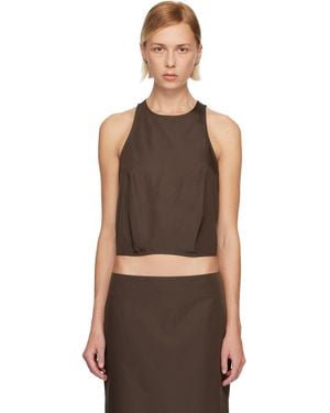 St. Agni Paper Taffeta Cocoon Top - Black
