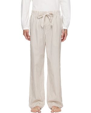 Tekla Off- Poplin Pyjama Trousers - White