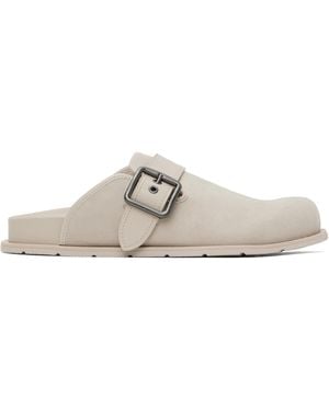 COACH Taupe Buckle Clogs - Black