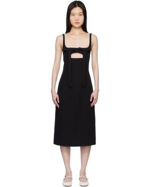 Sandy Liang Machu Midi Dress - Black
