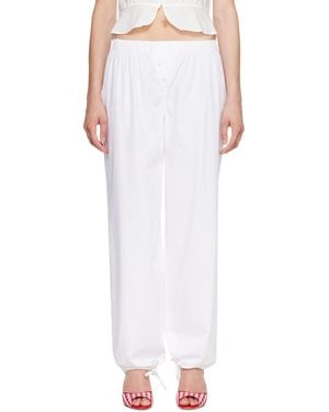 Fruity Booty Poplin Pants - White