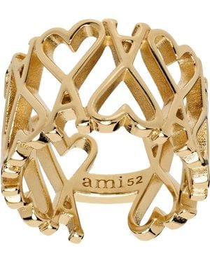 Ami Paris Ami De Coeur Ring - Metallic