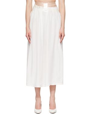 Maison Margiela Off- Taped Midi Skirt - White
