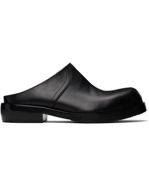 Dries Van Noten Leather Clog Loafers - Black