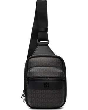 HUGO Grained Faux-Leather Bag - Black