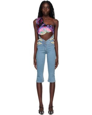 【関税込み】Masha Popova ブルー Rays ボーイフレンド ジーンズ MASHA POPOVA Blue Rays Boyfriend Jeans | REVERSIBLE