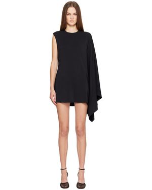 Alaïa Asymmetric Kaftan Minidress - Black