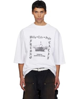 Willy Chavarria ホワイト 'Willy Life Style' Northsider Tシャツ