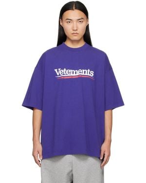 Vetements Blue Campaign T-shirt - Purple