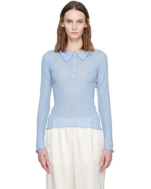 Baserange Dual Long Sleeve Polo - Blue