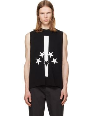 JKEEFER Flag Cut Sleeve Tank Top - Black