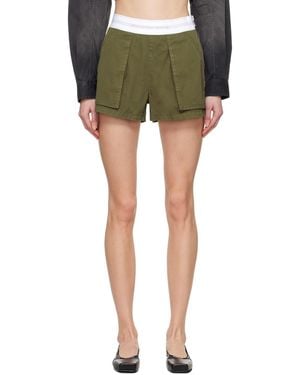 Alexander Wang カーキ Rave カーゴショートパンツ - グリーン