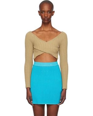 Isa Boulder Crossed Sleeves Jumper - Blue