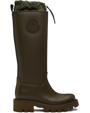 Moncler Khaki Kickstream High Rain Boots - Green
