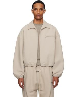 Fear Of God Taupe Bonded Canvas Jacket - Natural