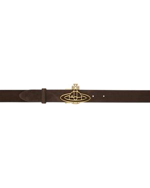 Vivienne Westwood ブラウン Thin Line Orb ベルト - ブラック