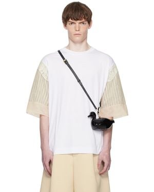 Simone Rocha ホワイト Trapped レース パッチワーク Tシャツ - ナチュラル