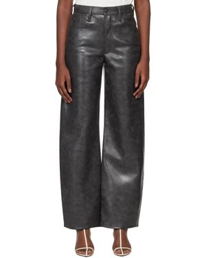 Agolde Low Curve Recycled Leather Trousers - Black