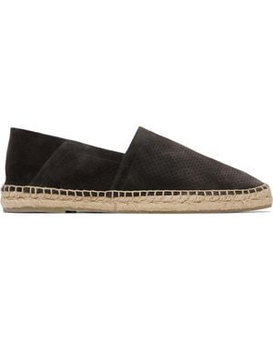 Tom Ford Perforated Suede Barnes Espadrilles - Black